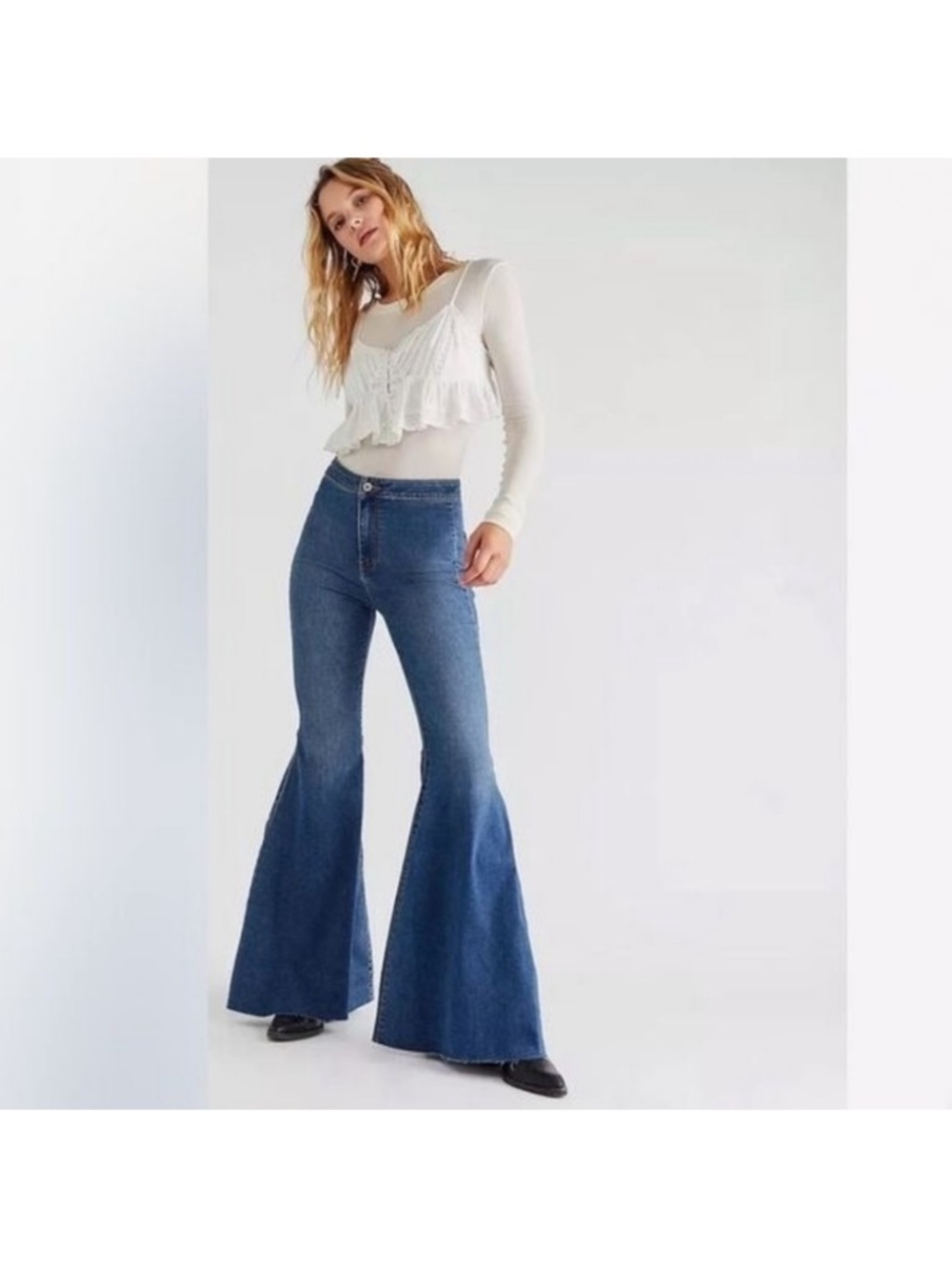 Free People Just Float on Flare Jeans